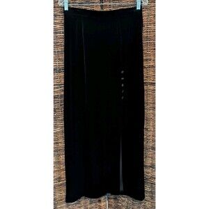 Alex Evenings Petite Velvet Maxi Skirt S/M Slit Elegant Formal Party Classic